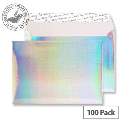 Creative Silver Shine Shimmering Rainbow C5 Envelopes Pack Of 100