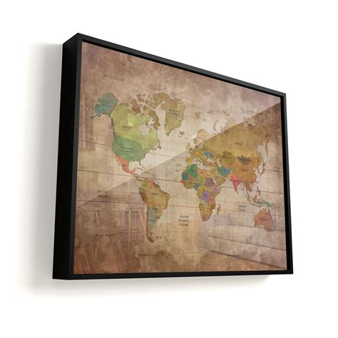 Quadro Mapa Mundi Vintage Quadrosdecorativos Com