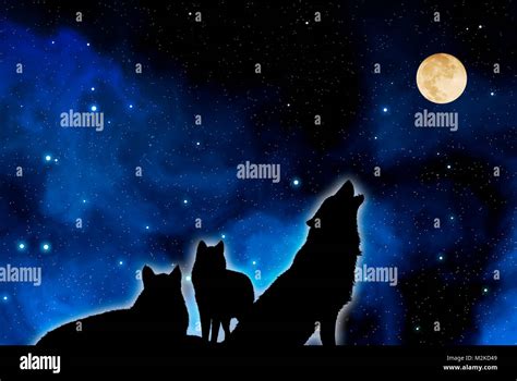Draft Discourage Munching 3 Wolves Howling At The Moon Suppose Ferry