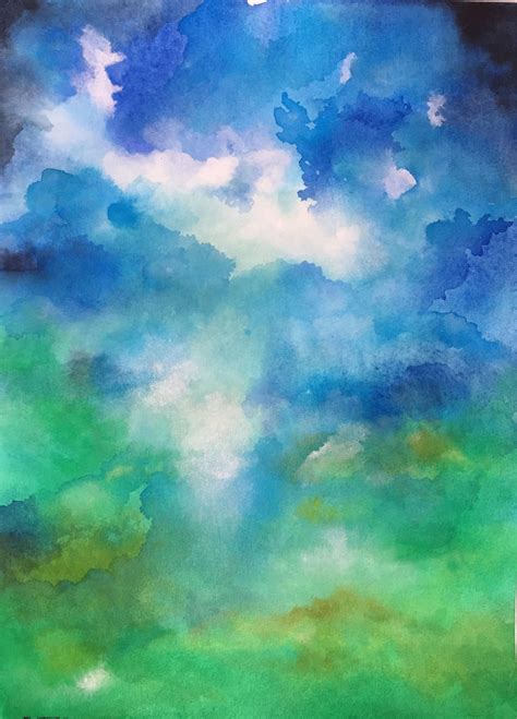 Under The Seaoriginal Affordable Watercolor Abstract Painting 11x15