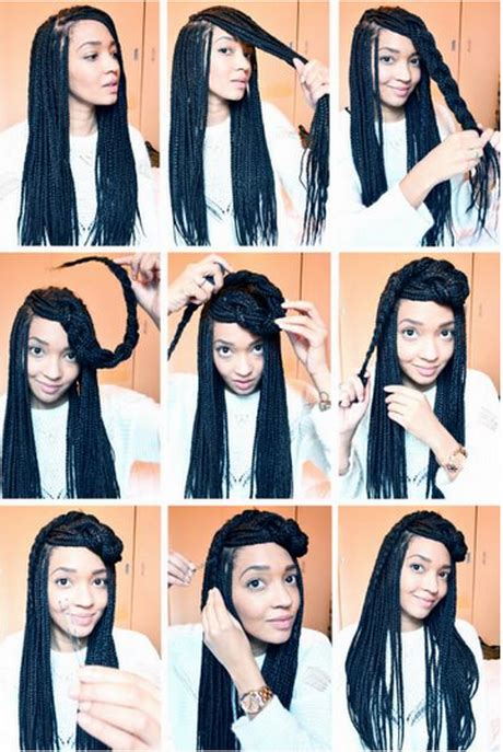 It is great braided hairstyles for long hair that will lionize your big day for sure by leaving him breathless. Hairstyles you can do with box braids
