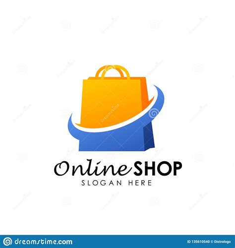 Online Shop Logo Design Vector Icon. Shopping Logo Design Stock Vector ...