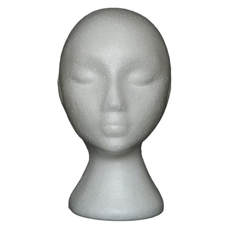 Visland Styrofoam Wig Head Female Foam Mannequin Hairpieces Stand