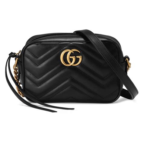 Gucci Leather Gg Marmont Matelassé Mini Bag In Black Lyst