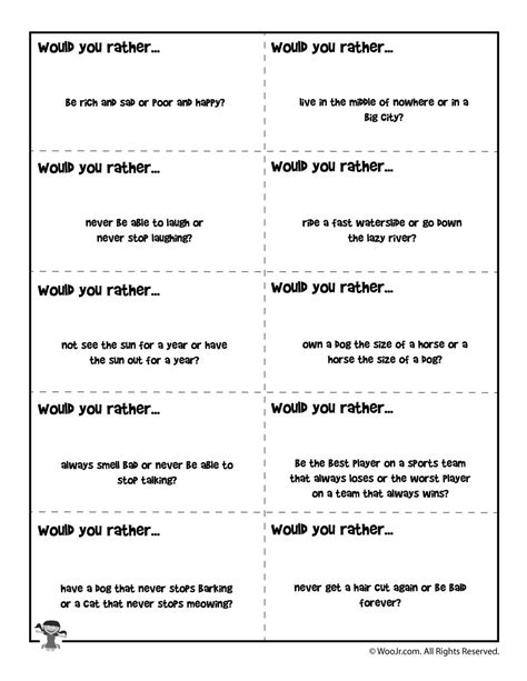 Would You Rather Questions | Woo! Jr. Kids Activities