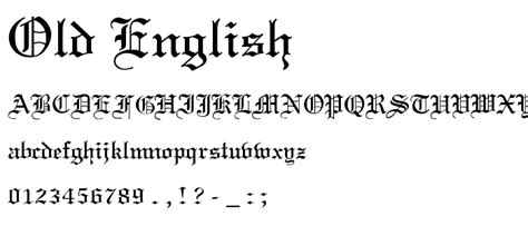 Old English Font Script Calligraphy