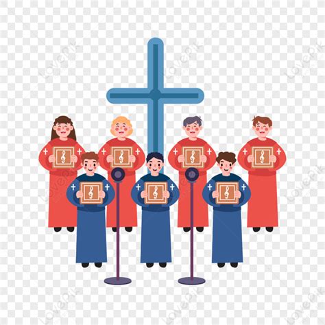 Gambar Ilustrasi Gereja Choir Choir Cartun Choir Tangan Ilustrasi