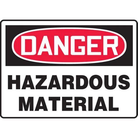 Buy Accuform Mchl Xl Osha Danger Safety Sign Hazardous Material