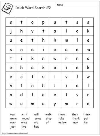 Dolch Word Search 2 | Sight words kindergarten, Sight words, Dolch words