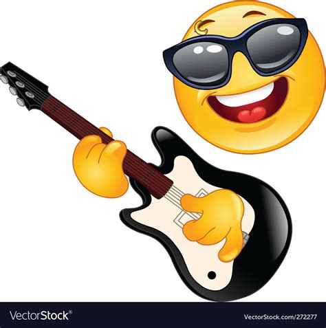 Rock Emoticon Playing The Guitar Download A Free Preview Or High