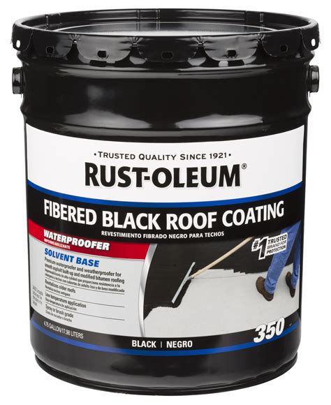 Black Rust Oleum Roofing 350 Fibered Roof Coating 475 Gallons