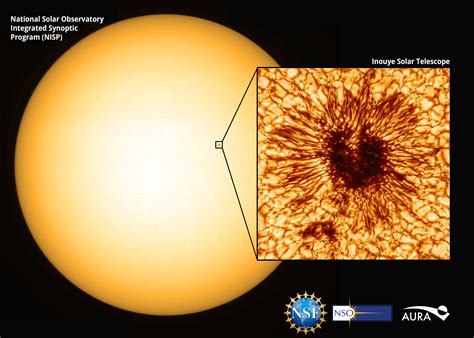 Inouye Solar Telescope Releases First Image Of A Sunspot Nso