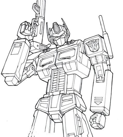 Optimus Prime Face Coloring Page
