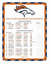 Broncos Nfl Schedule 2017 Images