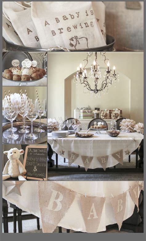 Gender Neutral Baby Shower With Lamb Theme Baby Shower Themes Neutral