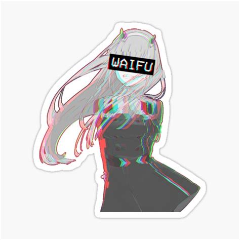 Zero Two Waifu Stickers Redbubble