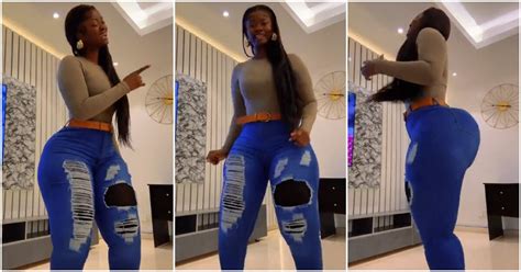 Sheena Gakpe Curvy Actress Slays In Tight Ripped Jeans As She Dances