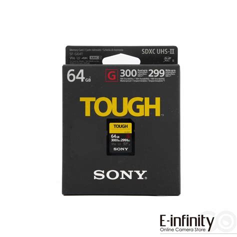 Buy Sony 64gb Sf G Tough Series Uhs Ii Sdxc Memory Card Sf G64t E