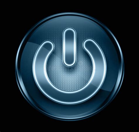 Power Button Icon Dark Blue. Stock Image - Image: 23527851