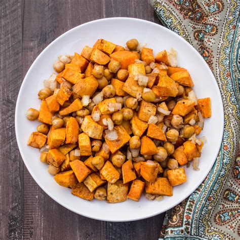 Autumn Spice Roasted Sweet Potatoes And Chickpeas Create Nourish Love