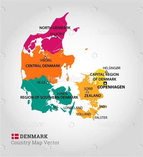 The drawing may be purchased as wall art, home decor, apparel, phone cases. Detailed Map Of Denmark - Vector Illustration - Download ...