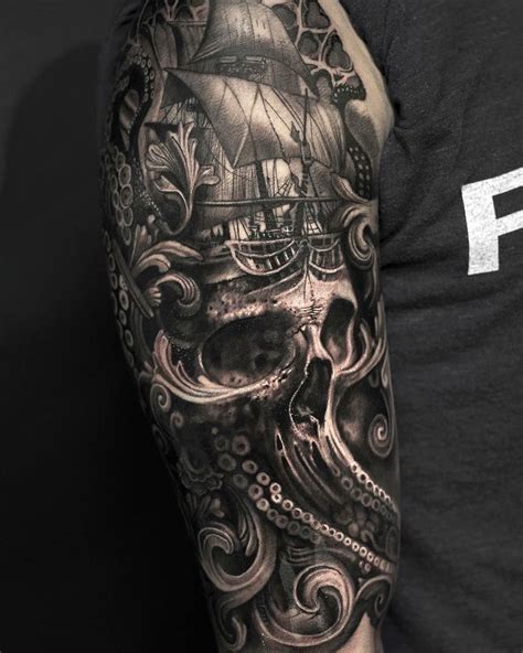 Skull And Ship Tattoo Printable Design Tips