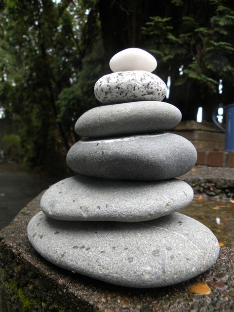 Natural Beach Rock Stack 6 Alaska Stones Zen Garden Sculpture