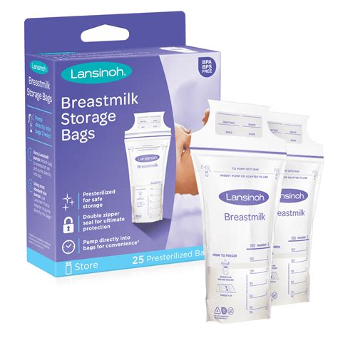 Lansinoh Breastmilk Storage Bags For Breastfeeding Moms 25 Ct