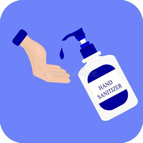 Hand Sanitizer Bottleillustration Vectorsanitation Concept Stock