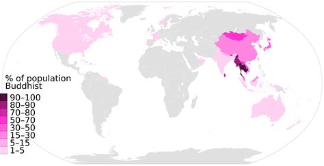 Countries With Significant Buddhist Population More Than 0 5 R MapPorn