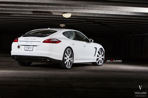 Neat White Porsche Panamera Received 24 Inch Vta Vellano Rims — Carid