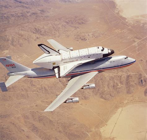 Space Shuttle Orbiter Challenger Atop Carrier Jet Photograph By Nasa