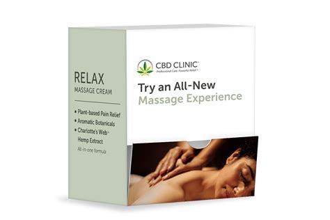 Cbd Clinic Relax Massage Cream Packet Sample Clinical Massage Therapy
