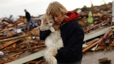 Found A Womans Emotional Reunion With Cat Found In Moore Ok Tornado