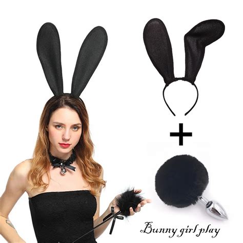 Rabbit Eartail Anal Plug Soft Fur Sex For Game And Party Princess Silicone In Anal Plug From