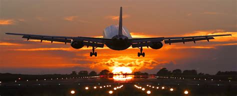 Monarch Airlines Landing Sunset Runway