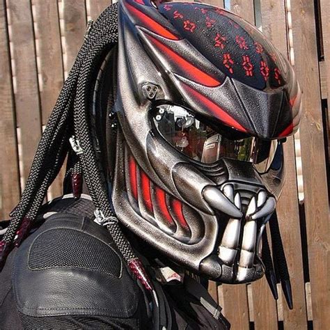 If you ride long distances that can get physically tiring. Predator Themed motorcycle helmet | Custom Helmets ...
