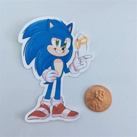 Sonic Movie Sticker Sonic The Hedgehog Fandom Sticker Etsy