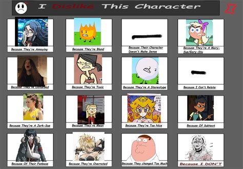 Ultimate I Dislike This Character Meme By Miraculousqueen23 On Deviantart