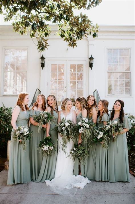 Dark Sage Bridesmaid Dresses BrendonDenisas