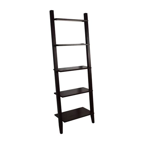 60 Off Crate And Barrel Crate And Barrel Wooden Leaning Shelves Storage