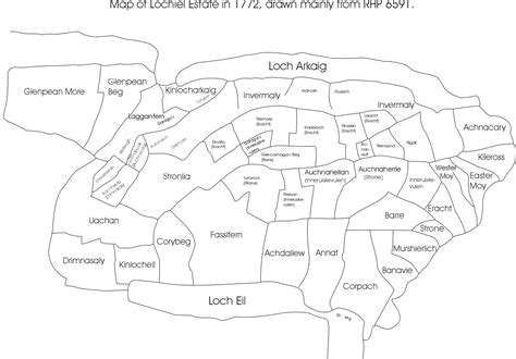 Lochiel Estate In 1772 Map Land Assessment Scotland