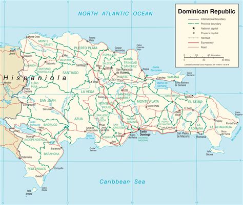 Dominican Republic Road Map