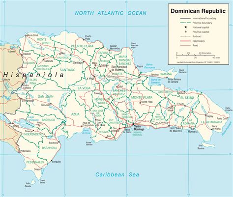 Dominican Republic Road Map