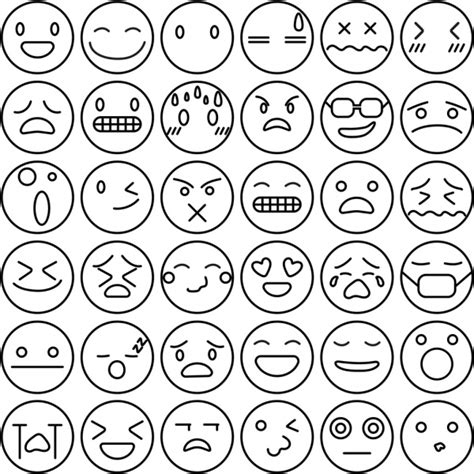 Free Emoji Icons Set With White Background Vector Icon Free Vector Free
