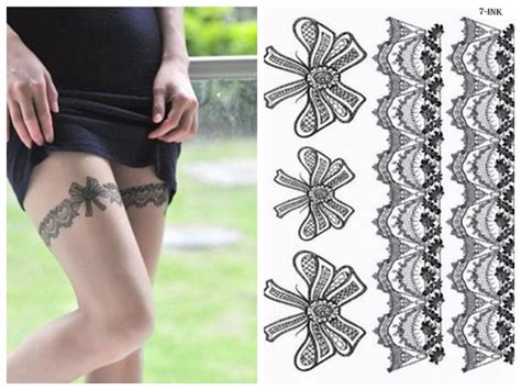 waterproof temporary tattoo sticker sexy lace stocking tatto henna water transfer fake flash