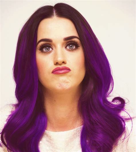 Katy Perry And I Love Her Face In This One Katy Perry Purple Hair