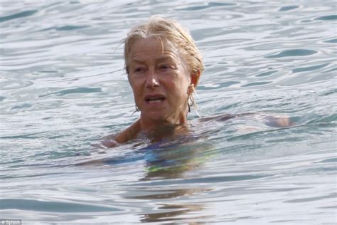 Lifes A Beach For 63 Year Old Helen Mirren As She Shows Off Her Figure