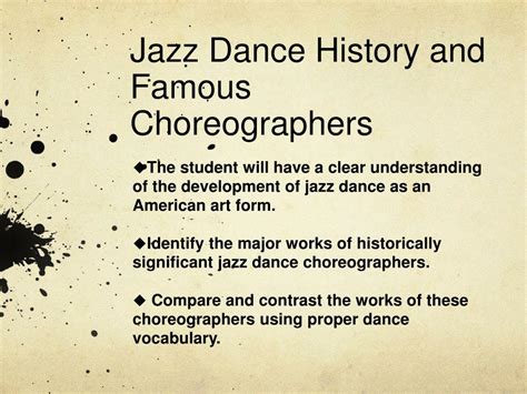 Ppt Jazz Dance History And Famous Choreographers Powerpoint