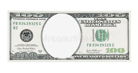 100 Dollar Bill Front No Face Stock Image Image Of Debits American